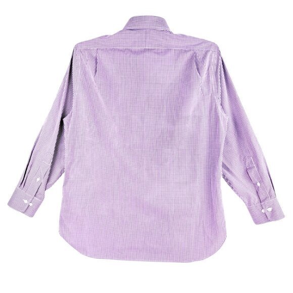 Polo Ralph Lauren Men Long Sleeve Collared Plaid Purple Shirt Size 16 32/33 NWOT - Picture 2 of 8